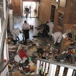 The crew from 9-11 Restoration at work.