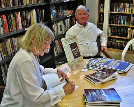 Jan signs her new book Walking Historic Galveston.